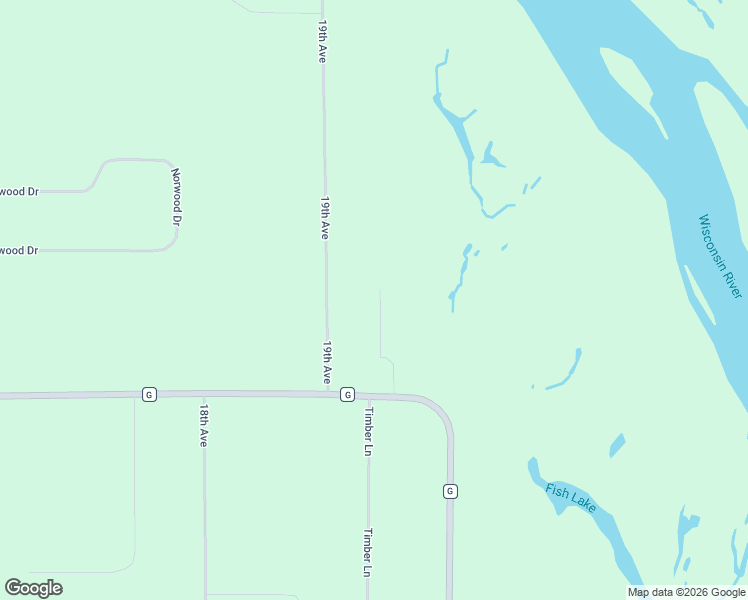 map of restaurants, bars, coffee shops, grocery stores, and more near N10589 Lakeside Court in Necedah