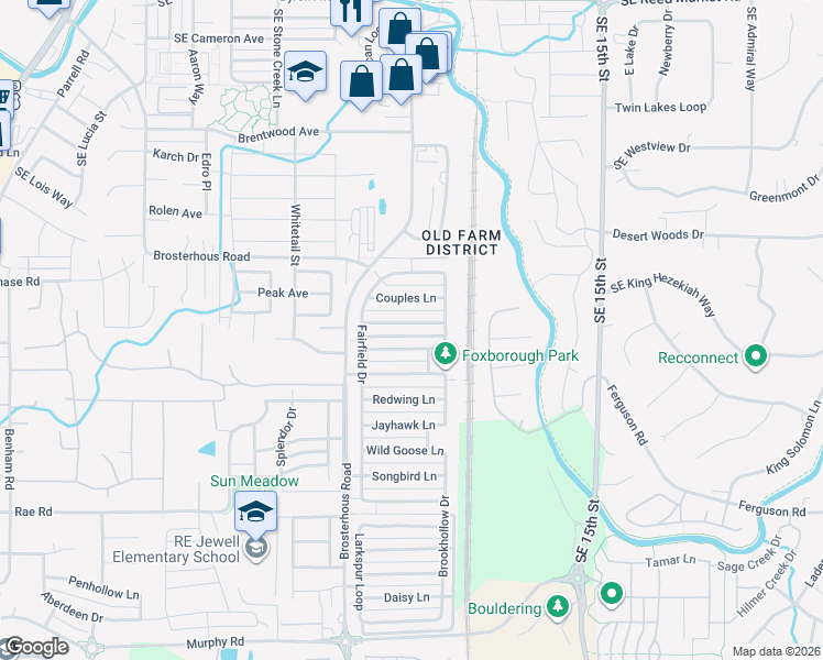 map of restaurants, bars, coffee shops, grocery stores, and more near 20649 Cherry Tree Lane in Bend