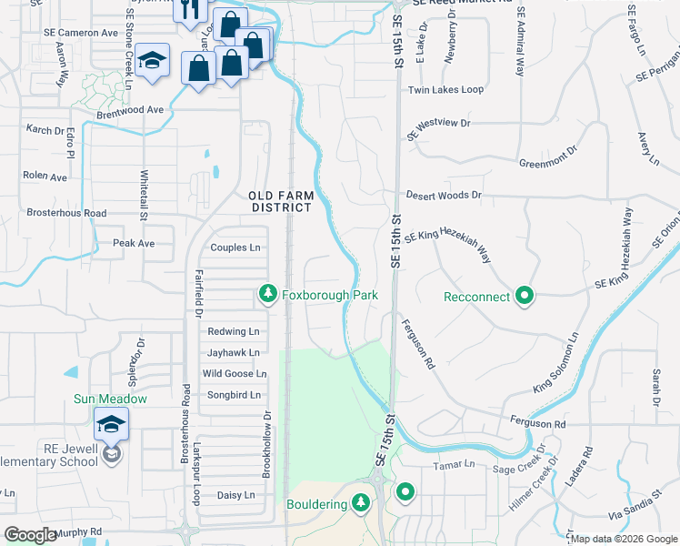 map of restaurants, bars, coffee shops, grocery stores, and more near 20741 Alan-A-Dale Court in Bend