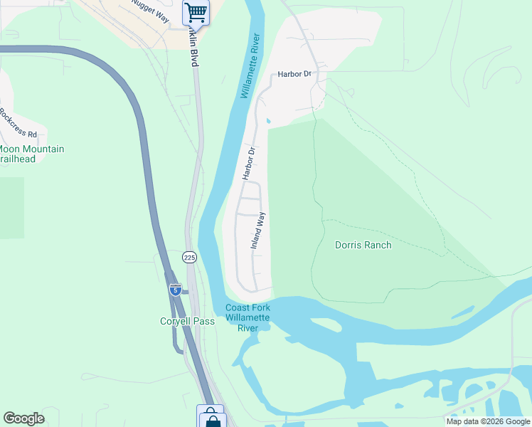 map of restaurants, bars, coffee shops, grocery stores, and more near 1849 Inland Way in Springfield