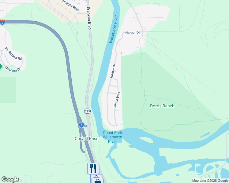 map of restaurants, bars, coffee shops, grocery stores, and more near 1845 Harbor Drive in Springfield
