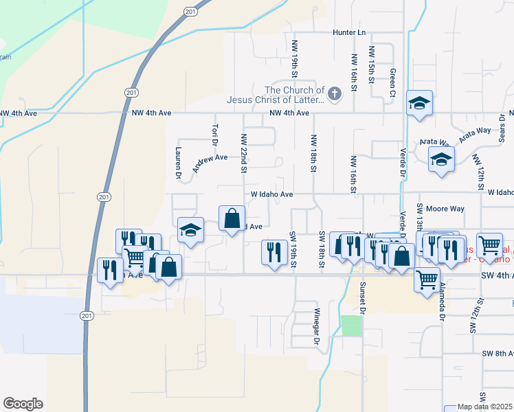 map of restaurants, bars, coffee shops, grocery stores, and more near 66 Wellsprings Drive in Ontario