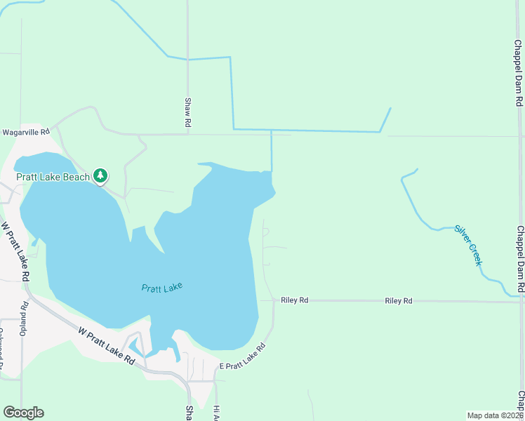 map of restaurants, bars, coffee shops, grocery stores, and more near 1833 East Pratt Lake Road in Gladwin