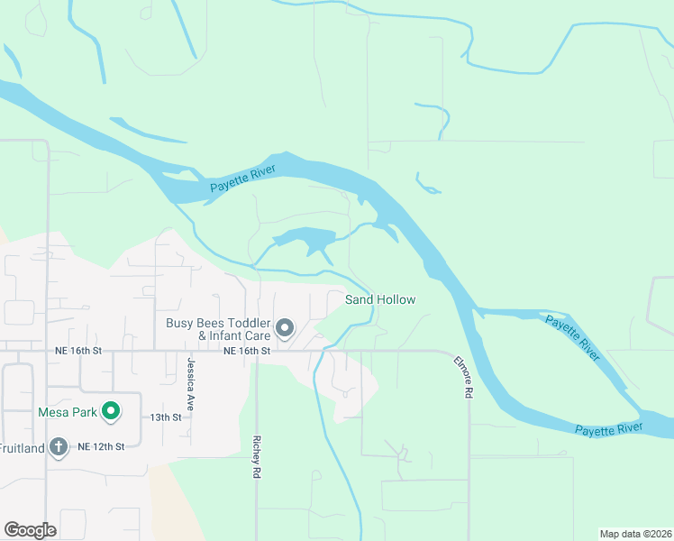 map of restaurants, bars, coffee shops, grocery stores, and more near 2292 Northeast 16th Street in Fruitland