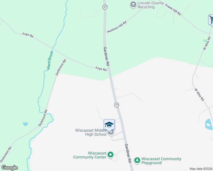 map of restaurants, bars, coffee shops, grocery stores, and more near 400 Gardiner Road in Wiscasset