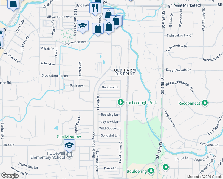 map of restaurants, bars, coffee shops, grocery stores, and more near 20644 Cherry Tree Lane in Bend