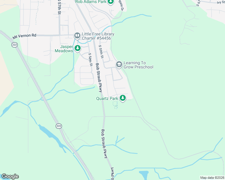 map of restaurants, bars, coffee shops, grocery stores, and more near 5928 Pebble Court in Springfield