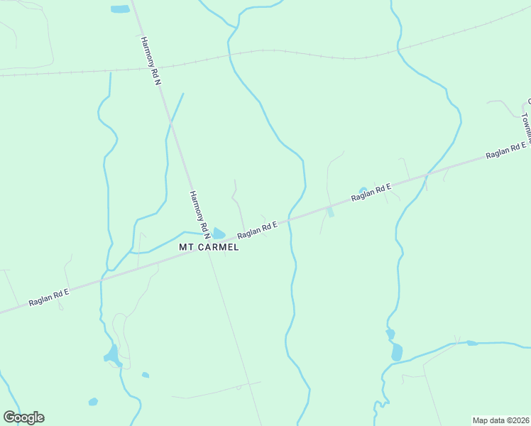 map of restaurants, bars, coffee shops, grocery stores, and more near 1150 Raglan Road East in Oshawa