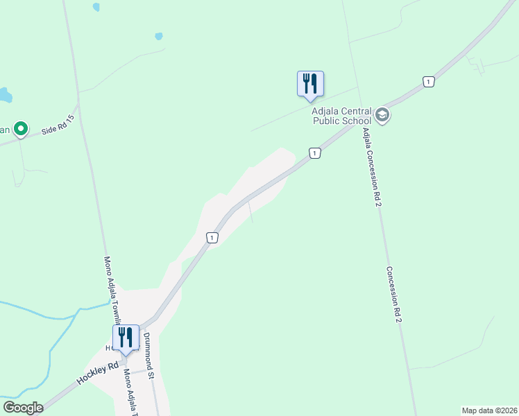 map of restaurants, bars, coffee shops, grocery stores, and more near 9259 Simcoe County Road 1 in Simcoe County