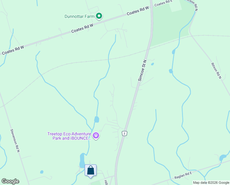 map of restaurants, bars, coffee shops, grocery stores, and more near 100 Snow Ridge Court in Oshawa