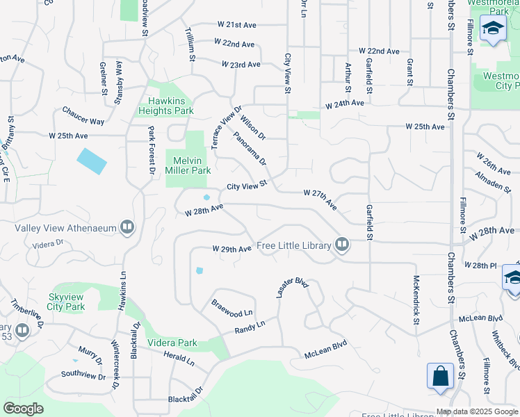 map of restaurants, bars, coffee shops, grocery stores, and more near 2324 West 28th Avenue in Eugene