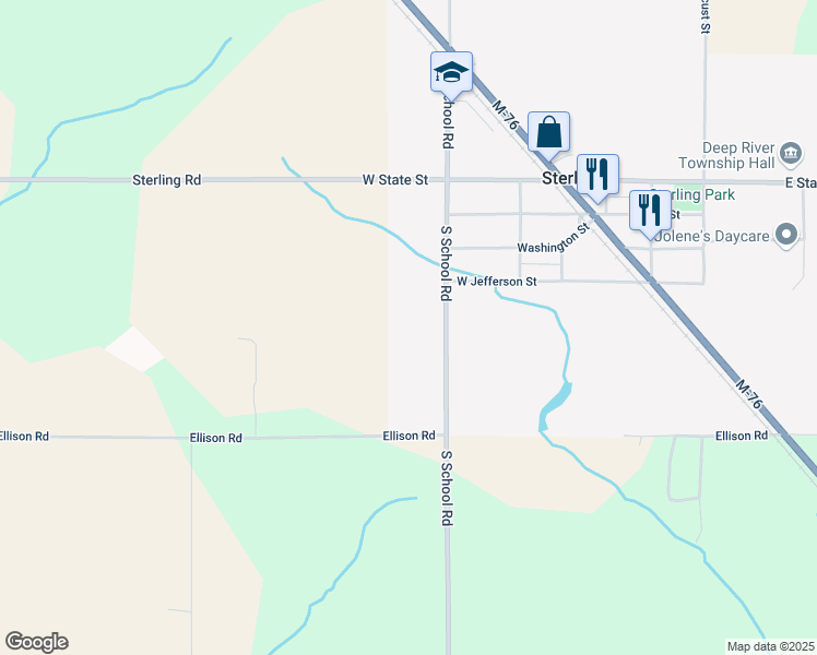 map of restaurants, bars, coffee shops, grocery stores, and more near 300-798 S School Rd in Sterling