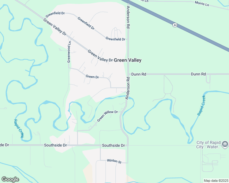 map of restaurants, bars, coffee shops, grocery stores, and more near 6947 Green Oak Lane in Rapid City