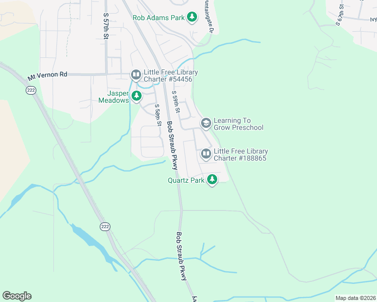 map of restaurants, bars, coffee shops, grocery stores, and more near 1988 South 60th Street in Springfield