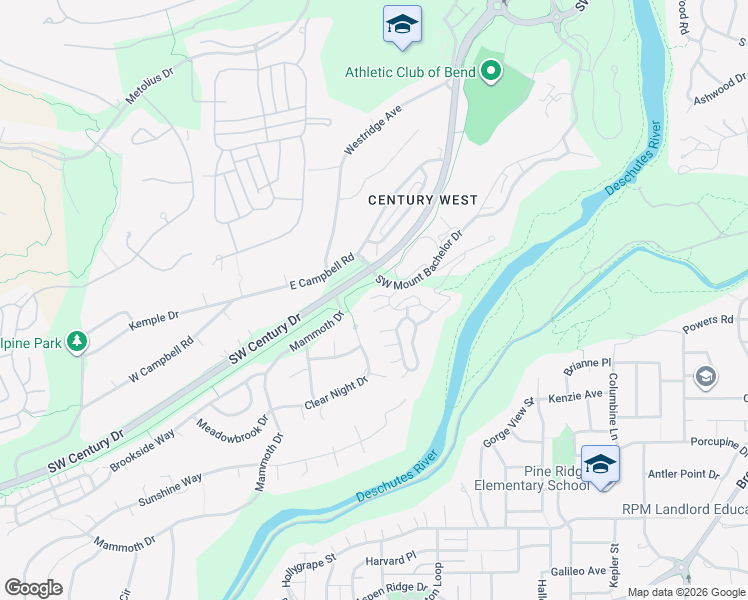 map of restaurants, bars, coffee shops, grocery stores, and more near 19653 Wild Water Court in Bend