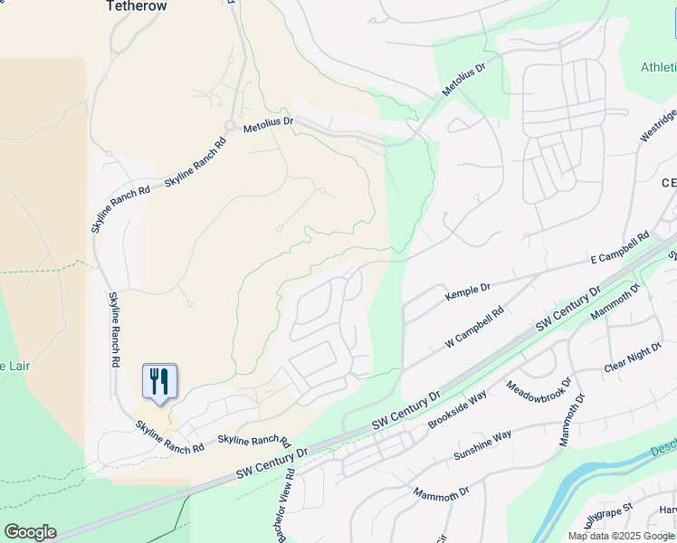 map of restaurants, bars, coffee shops, grocery stores, and more near 61359 Triple Knot Road in Bend