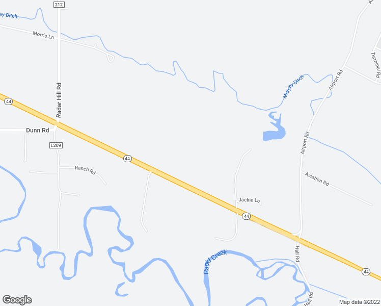 map of restaurants, bars, coffee shops, grocery stores, and more near 14808-14858 Highway 44 in Rapid City