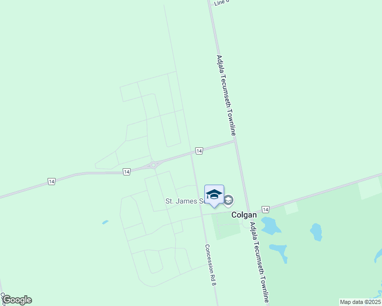 map of restaurants, bars, coffee shops, grocery stores, and more near in Simcoe County