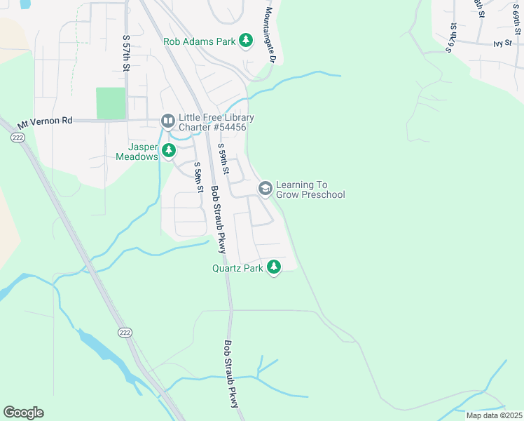map of restaurants, bars, coffee shops, grocery stores, and more near 1844 South 61st Street in Springfield