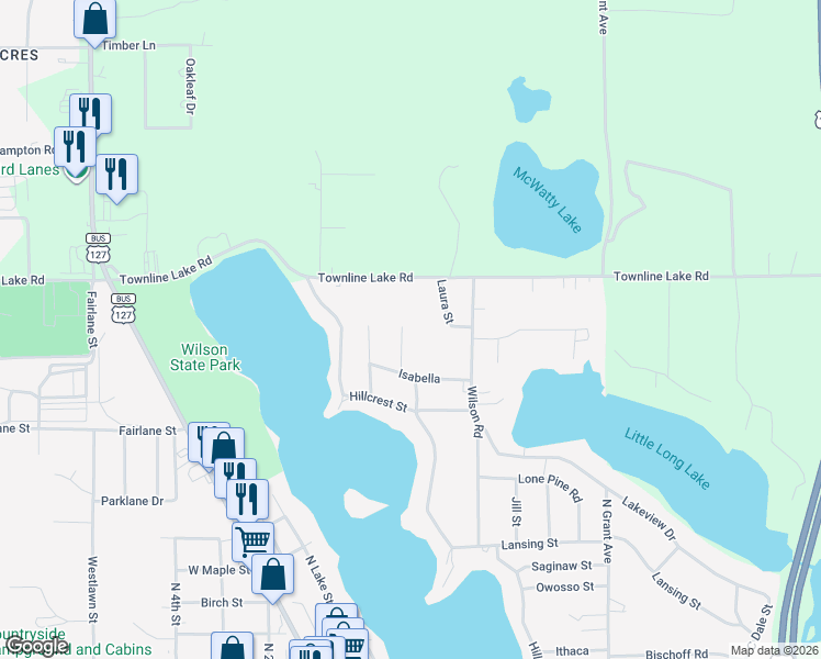 map of restaurants, bars, coffee shops, grocery stores, and more near 201-299 Mary-Jo Road in Harrison