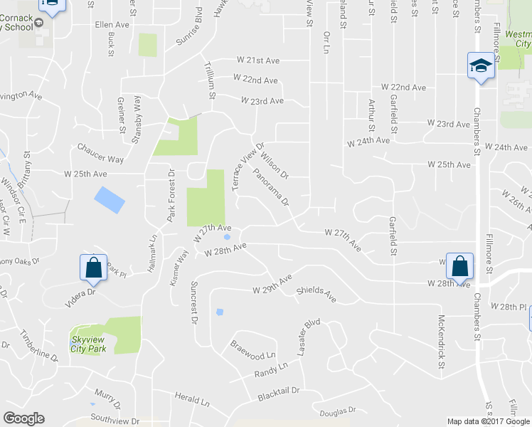 map of restaurants, bars, coffee shops, grocery stores, and more near 2696 Terrace View Drive in Eugene