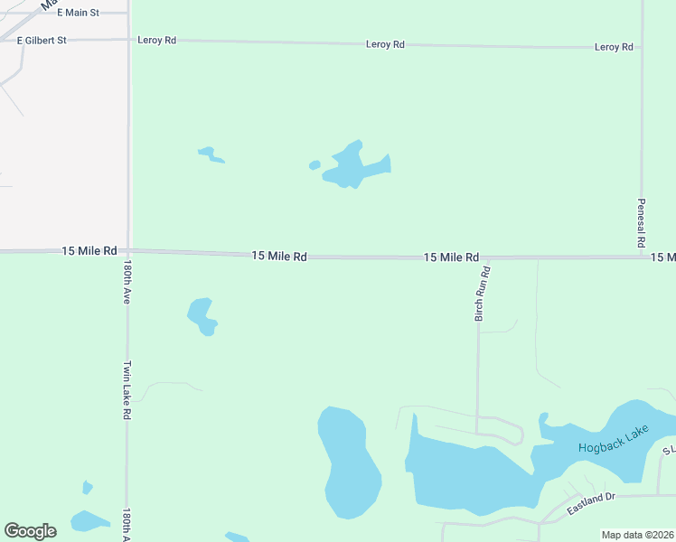 map of restaurants, bars, coffee shops, grocery stores, and more near 17463 Sunrise Lake Road in Le Roy