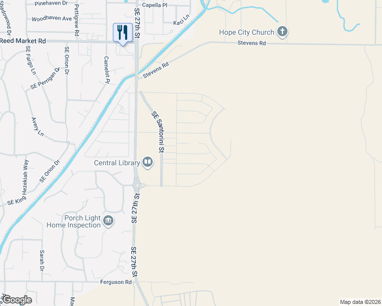 map of restaurants, bars, coffee shops, grocery stores, and more near 61400-61452 Southeast 27th Street in Bend