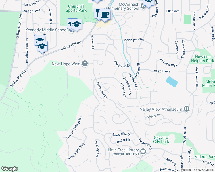 map of restaurants, bars, coffee shops, grocery stores, and more near 3842 Wilshire Lane in Eugene