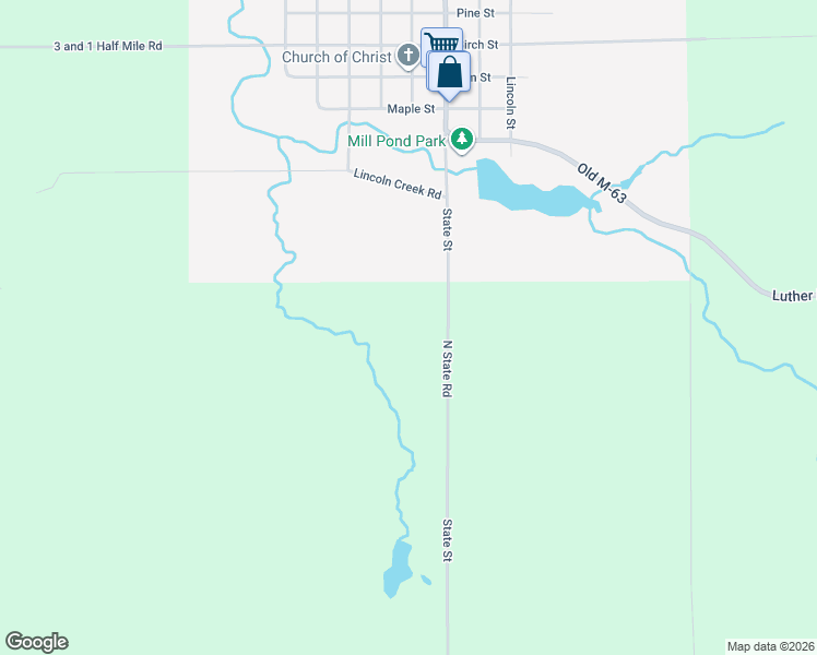 map of restaurants, bars, coffee shops, grocery stores, and more near in Luther