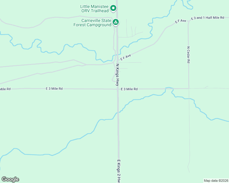 map of restaurants, bars, coffee shops, grocery stores, and more near 3911 East 3 Mile Road in Luther