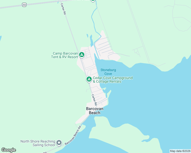 map of restaurants, bars, coffee shops, grocery stores, and more near 97 Carter Road in Carrying Place