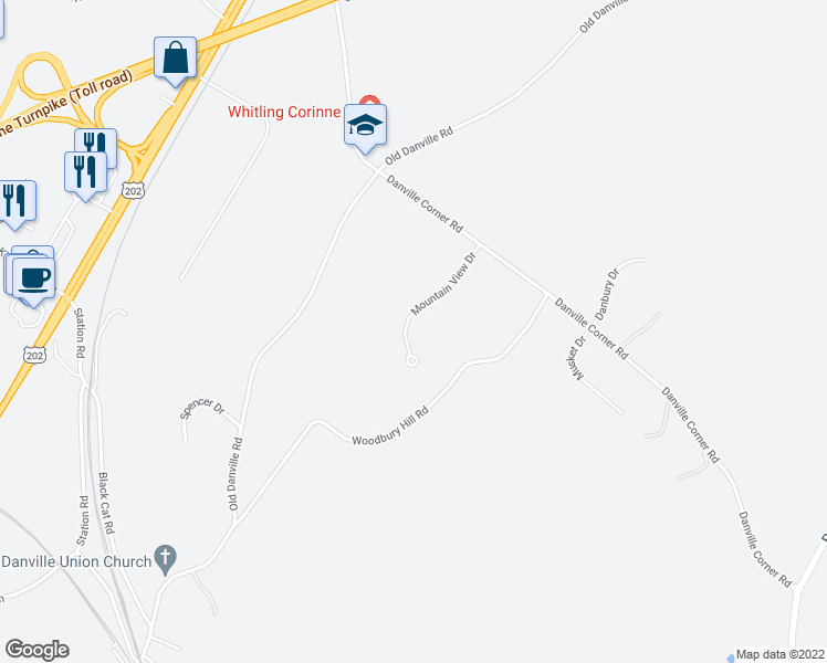 map of restaurants, bars, coffee shops, grocery stores, and more near 113 Woodbury Hill Road in Auburn