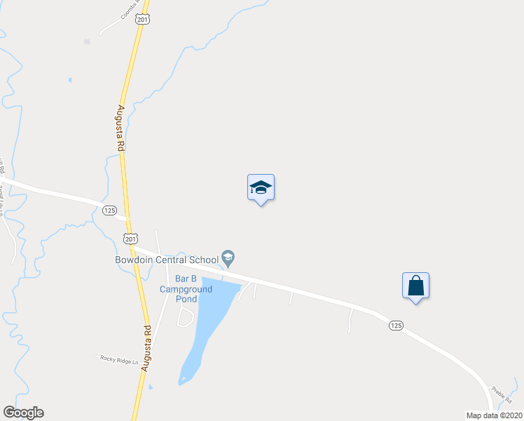 map of restaurants, bars, coffee shops, grocery stores, and more near 1460 Main Street in Bowdoin
