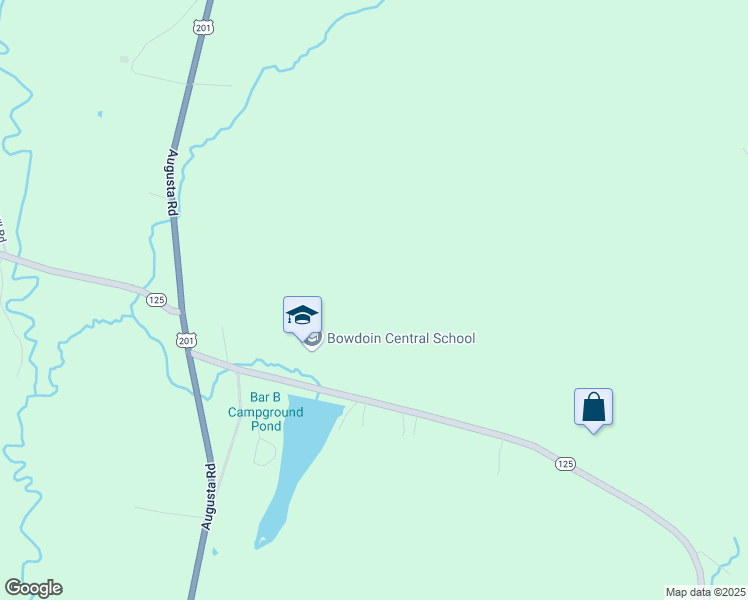 map of restaurants, bars, coffee shops, grocery stores, and more near 1460 Main Street in Bowdoin
