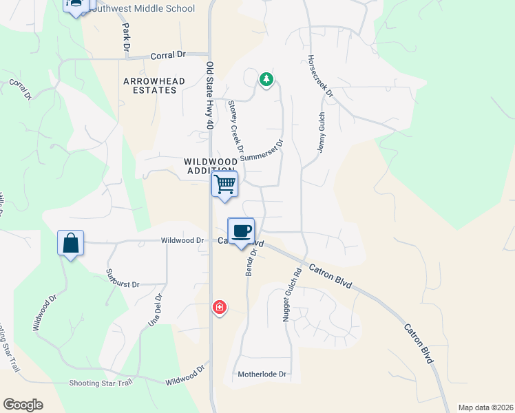 map of restaurants, bars, coffee shops, grocery stores, and more near 5252 Winter Set Drive in Rapid City