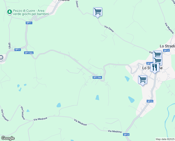 map of restaurants, bars, coffee shops, grocery stores, and more near 5 Via Cà di Paolo in Provincia di Forlì-Cesena
