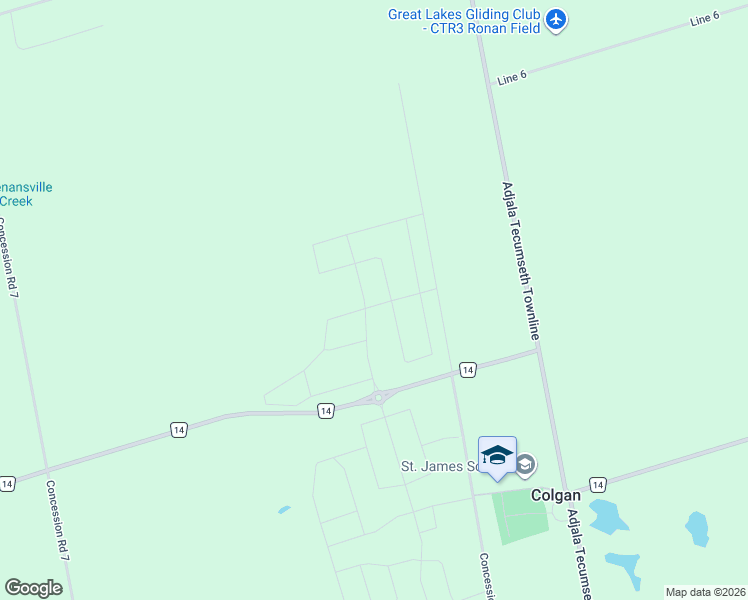 map of restaurants, bars, coffee shops, grocery stores, and more near 7 Mayapple Street in Adjala-Tosorontio