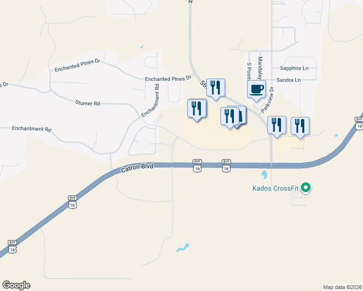 map of restaurants, bars, coffee shops, grocery stores, and more near 100 Stumer Road in Rapid City