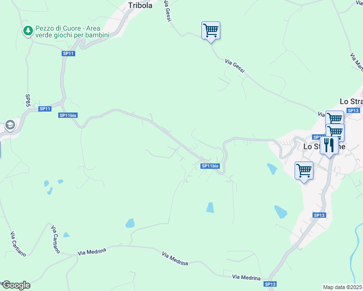 map of restaurants, bars, coffee shops, grocery stores, and more near 5 Via Cà di Paolo in Provincia di Forlì-Cesena