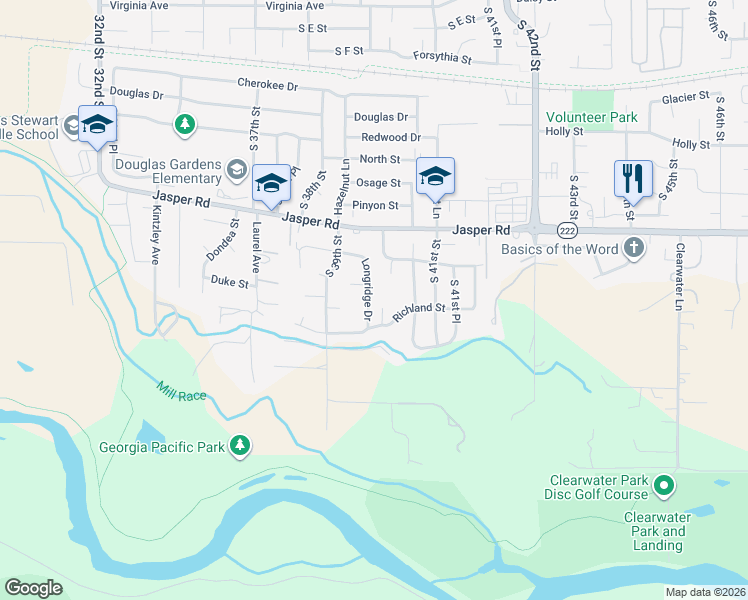 map of restaurants, bars, coffee shops, grocery stores, and more near 3978 Richland Street in Springfield
