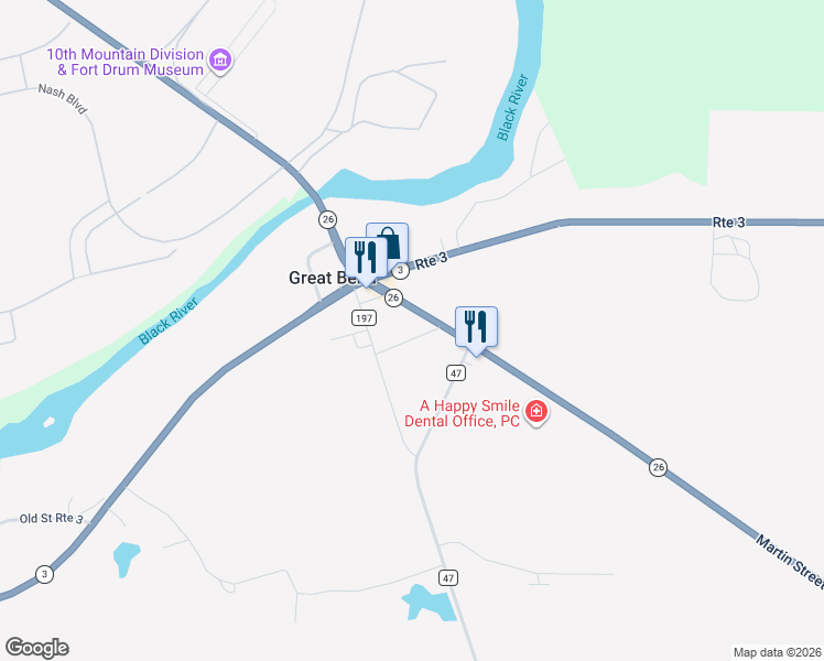 map of restaurants, bars, coffee shops, grocery stores, and more near 32717 Railroad Street in Carthage
