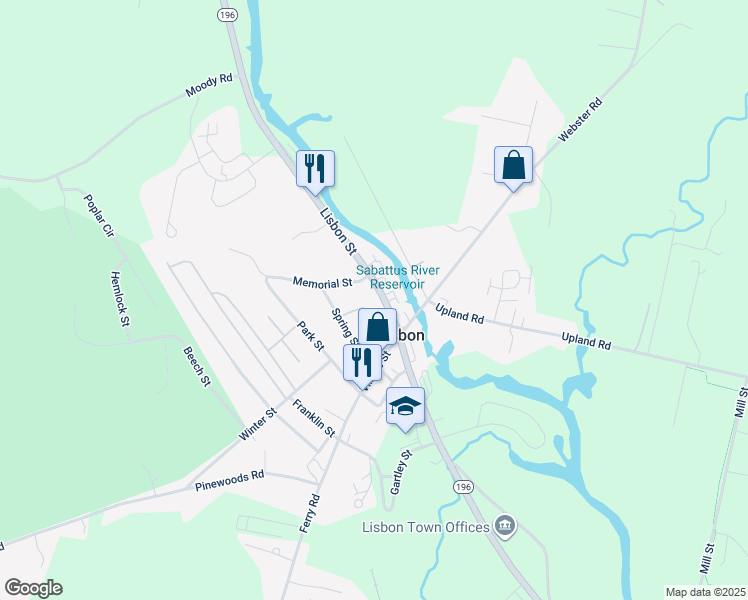 map of restaurants, bars, coffee shops, grocery stores, and more near 241 Lisbon Street in Lisbon