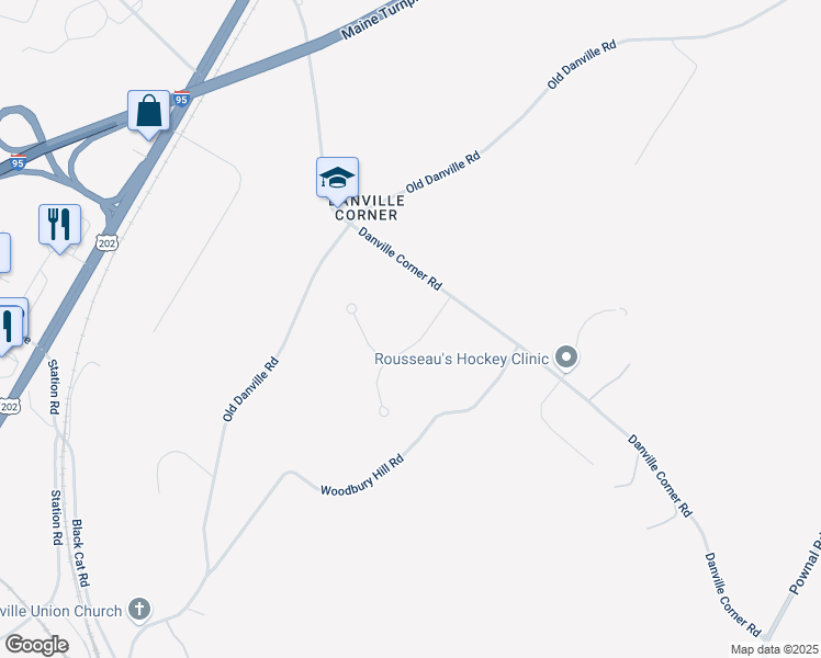 map of restaurants, bars, coffee shops, grocery stores, and more near 45 Mountain View Drive in Auburn