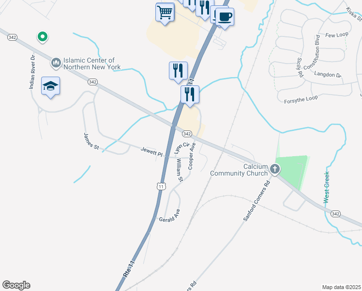map of restaurants, bars, coffee shops, grocery stores, and more near 26410 Lynn Circle in Calcium