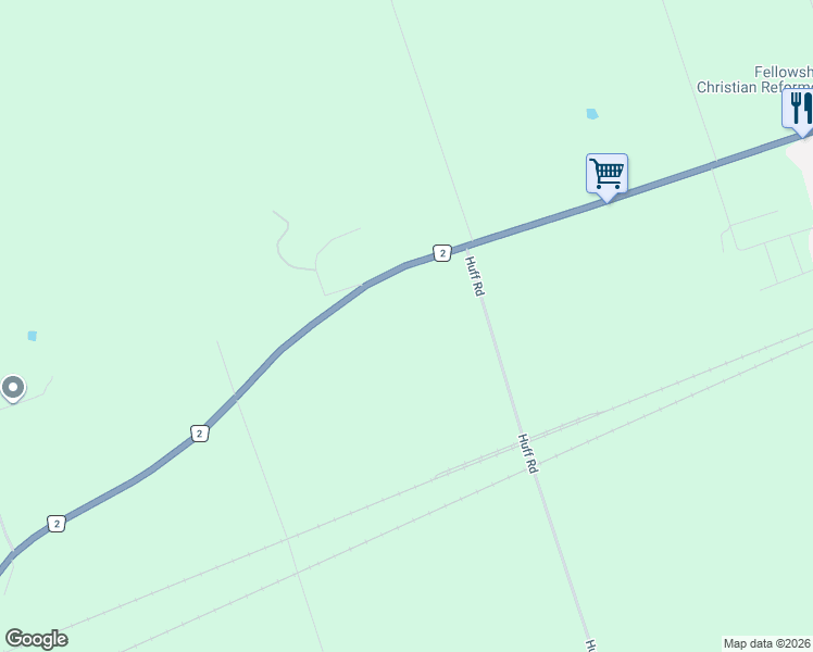 map of restaurants, bars, coffee shops, grocery stores, and more near County 2 Road in Brighton