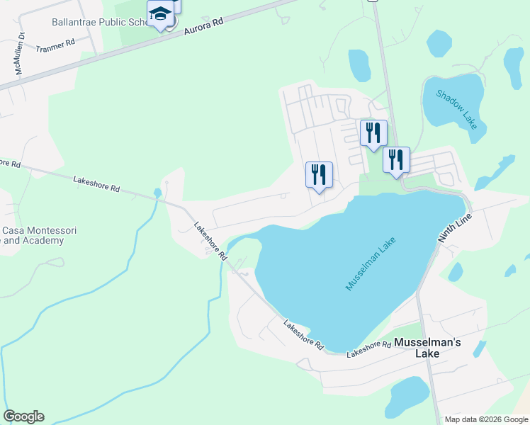 map of restaurants, bars, coffee shops, grocery stores, and more near 42 Connor Drive in Whitchurch-Stouffville
