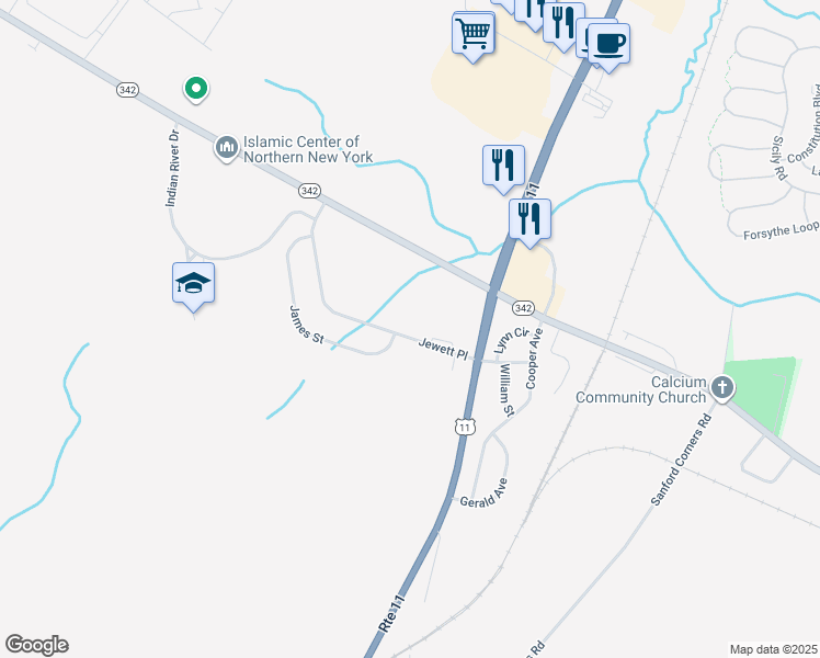 map of restaurants, bars, coffee shops, grocery stores, and more near 26081 Jewett Place in Calcium