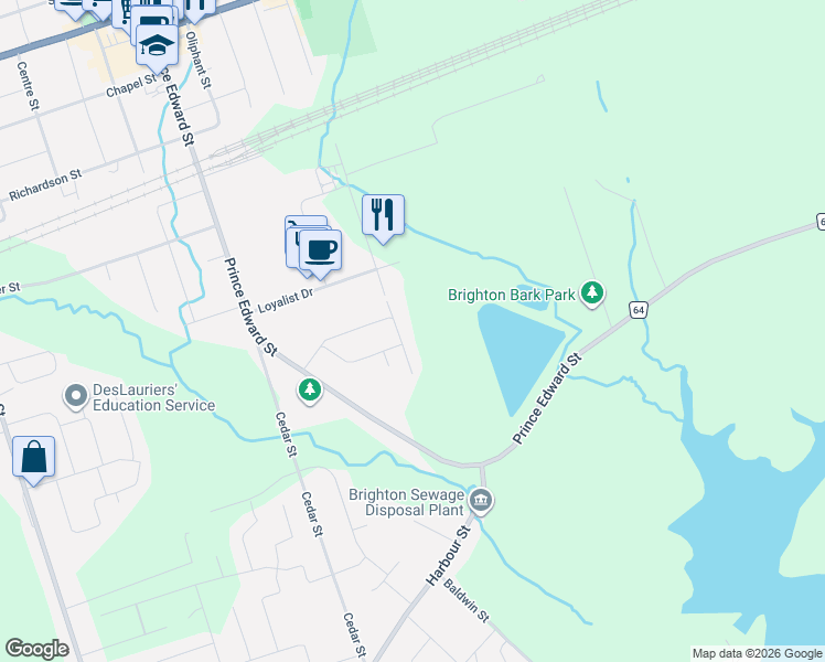map of restaurants, bars, coffee shops, grocery stores, and more near 5 Kellys Court in Brighton