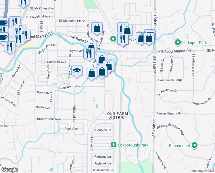 map of restaurants, bars, coffee shops, grocery stores, and more near 20652 Carmen Loop in Bend