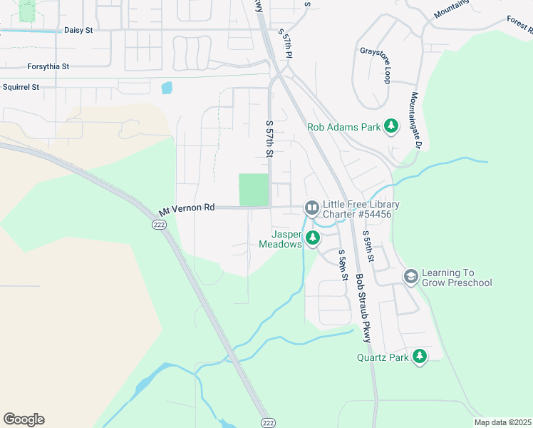 map of restaurants, bars, coffee shops, grocery stores, and more near 1412 South 57th Street in Springfield